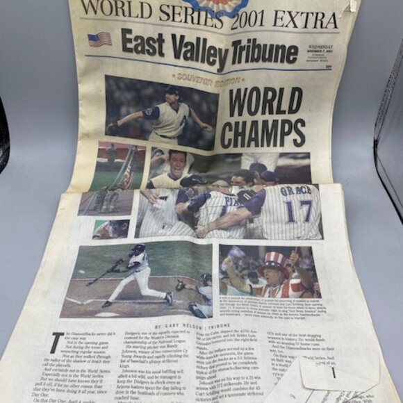 East Valley Tribune World Series 2001 Extra Newspaper - Picture 1 of 3